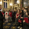 Pennsylvania House Speaker Bryan Cutler meets with students during the 2022 Owls on the Hill advocacy day.